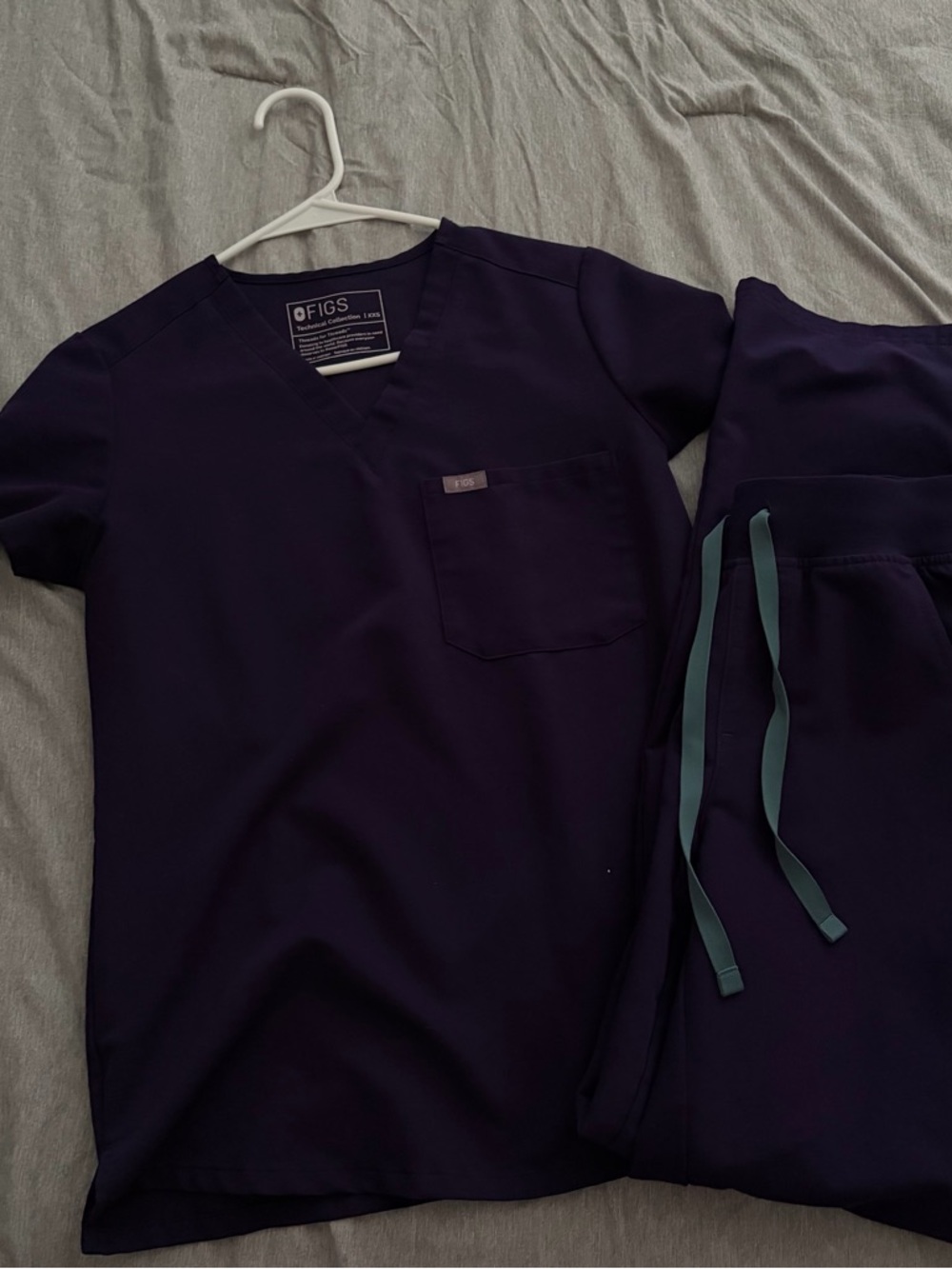 FIGS Womens Scrub Purple Jam Set